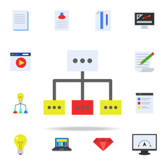 illustrative description colored icon. Programming icons universal set for web and mobile