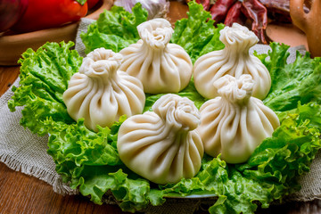 Khinkali with lamb