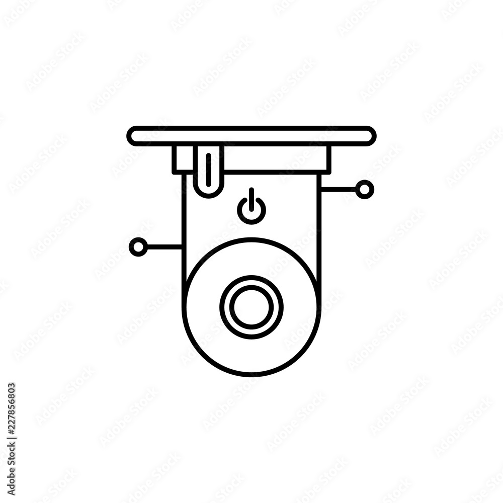 Poster smart camera icon. element of smart house icon for mobile concept and web apps. thin line smart came