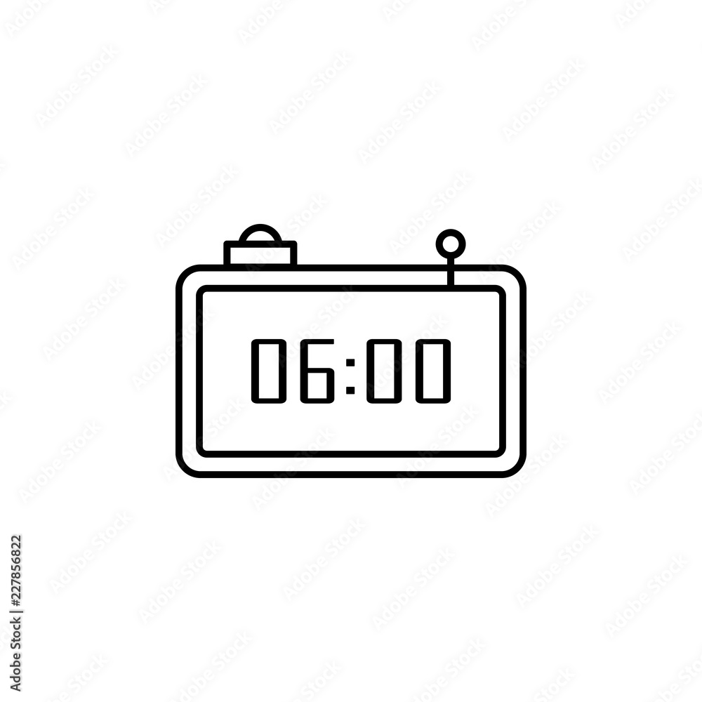 Aufkleber smart clock timer icon. element of smart house icon for mobile concept and web apps. thin line smart