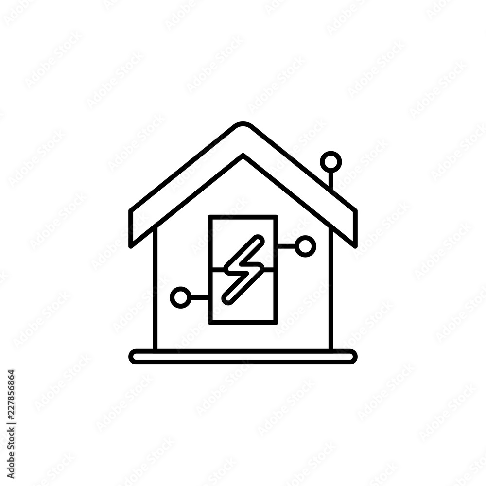 Aufkleber smart energy consumption icon. element of smart house icon for mobile concept and web apps. thin lin