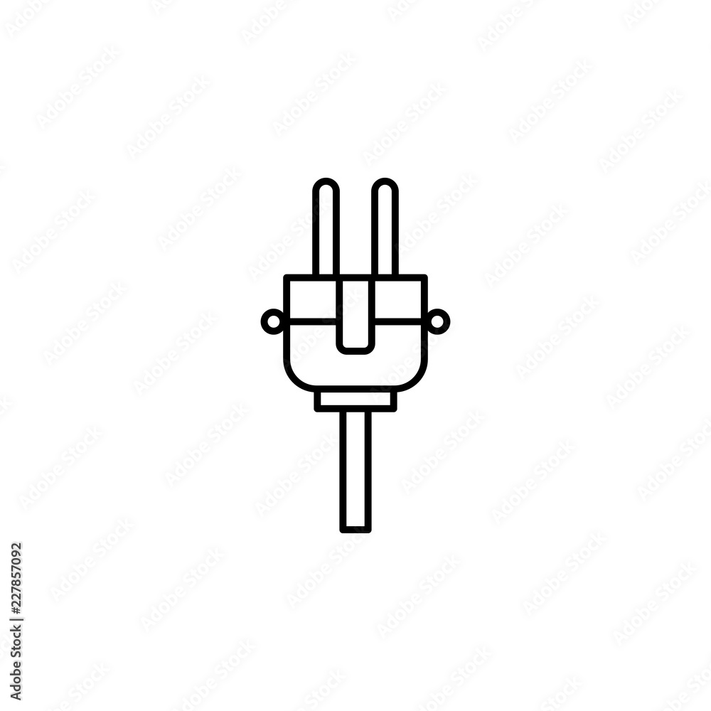 Poster smart plug icon. element of smart house icon for mobile concept and web apps. thin line smart plug i