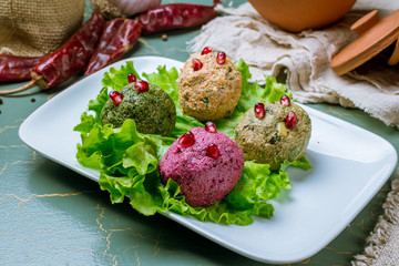 assorted pkhali Georgian cuisine