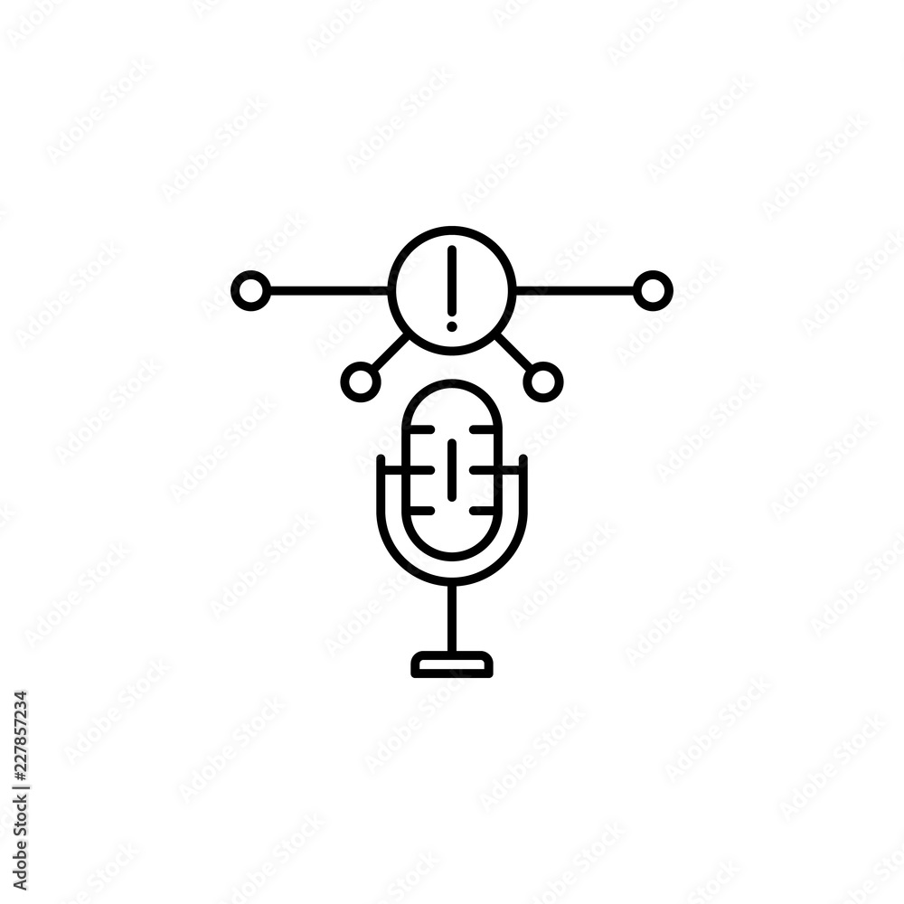Poster Smart voice recording icon. Element of smart house icon for mobile concept and web apps. Thin line Smart voice recording icon can be used for web and mobile