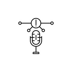 Smart voice recording icon. Element of smart house icon for mobile concept and web apps. Thin line Smart voice recording icon can be used for web and mobile