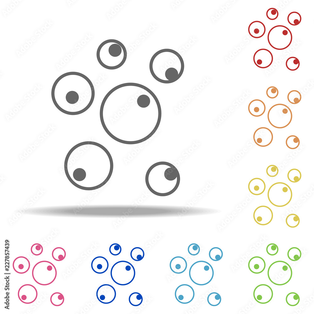 Poster germs icon. elements of bacteria in multi color style icons. simple icon for websites, web design, m