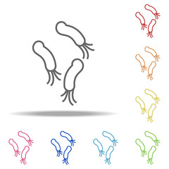 virus icon. Elements of Bacteria in multi color style icons. Simple icon for websites, web design, mobile app, info graphics