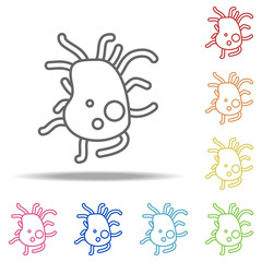 microbe icon. Elements of Bacteria in multi color style icons. Simple icon for websites, web design, mobile app, info graphics