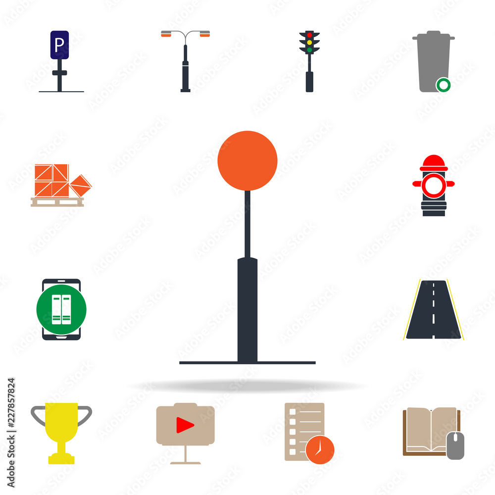 Aufkleber colored park light icon. web icons universal set for web and mobile