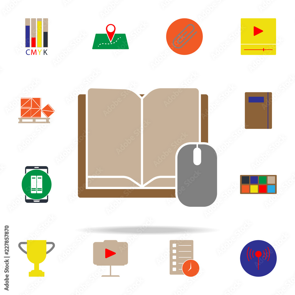 Poster colored online books icon. web icons universal set for web and mobile