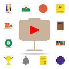 colored online conference icon. web icons universal set for web and mobile
