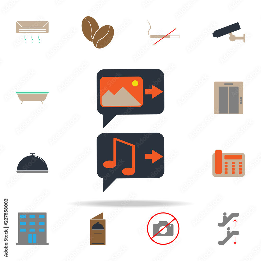 Poster colored communication icon. web icons universal set for web and mobile