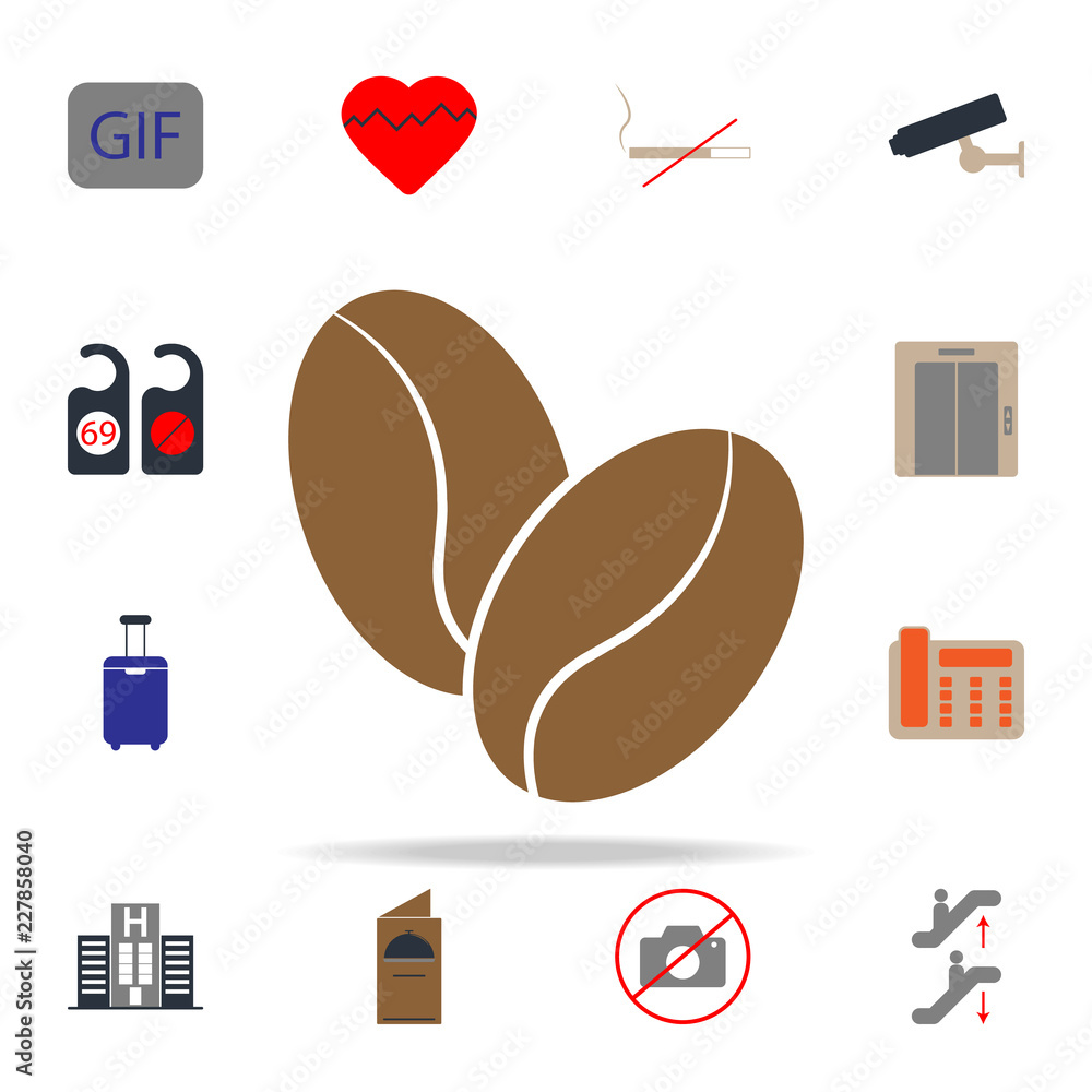 Poster colored coffee icon. web icons universal set for web and mobile