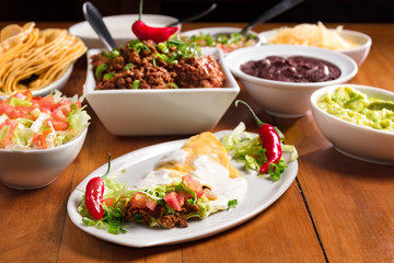Mexican food on the table