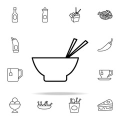 noodles in plate icon. Fast food icons universal set for web and mobile