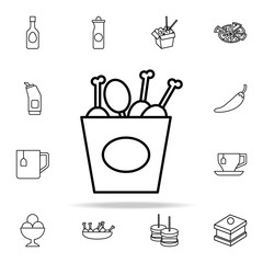 fried chicken legs icon. Fast food icons universal set for web and mobile
