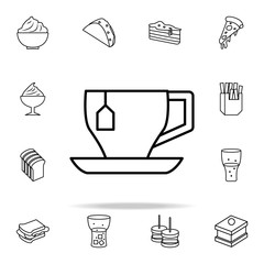 cup with disposable tea bag icon. Fast food icons universal set for web and mobile