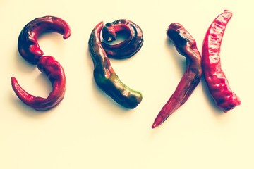 The word sex from red chili peppers.