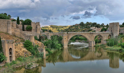 River and Medieval Bridge