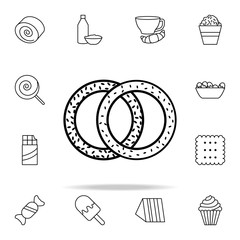 bagel icon. Fast food icons universal set for web and mobile