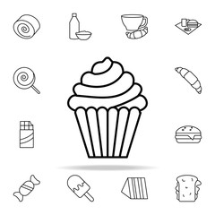 cup cake icon. Fast food icons universal set for web and mobile