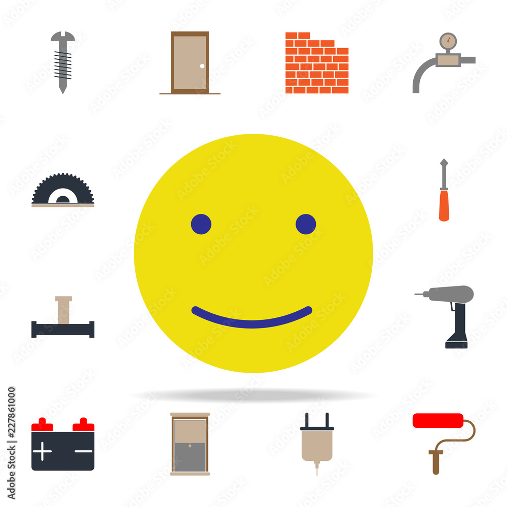 Aufkleber colored smile icon. web icons universal set for web and mobile