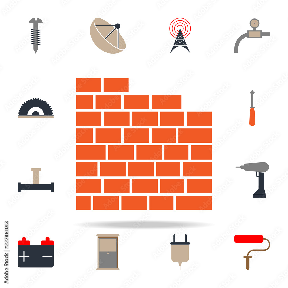 Aufkleber colored wall icon. web icons universal set for web and mobile