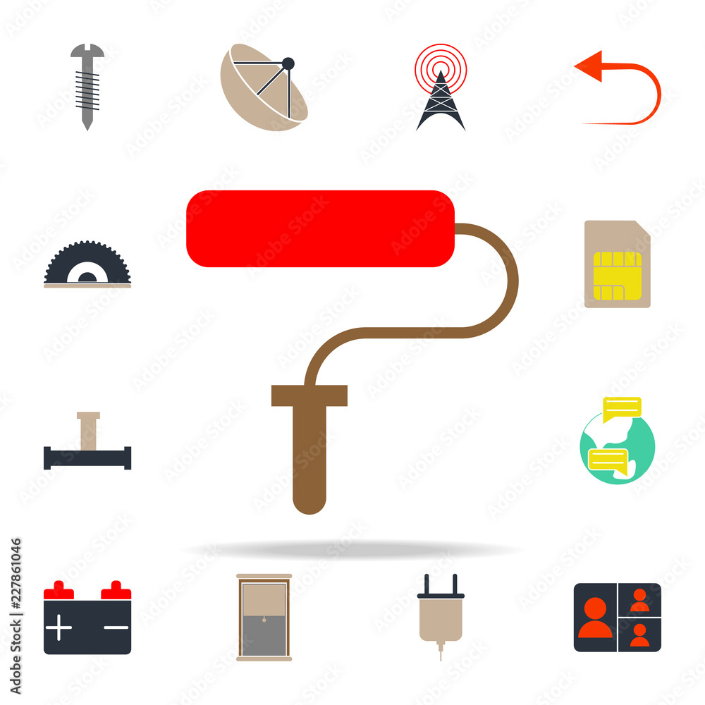 Poster colored construction roll icon. web icons universal set for web and mobile