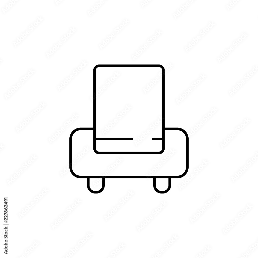 Poster armchair icon. element of bar for mobile concept and web apps iicon. thin line icon for website desi