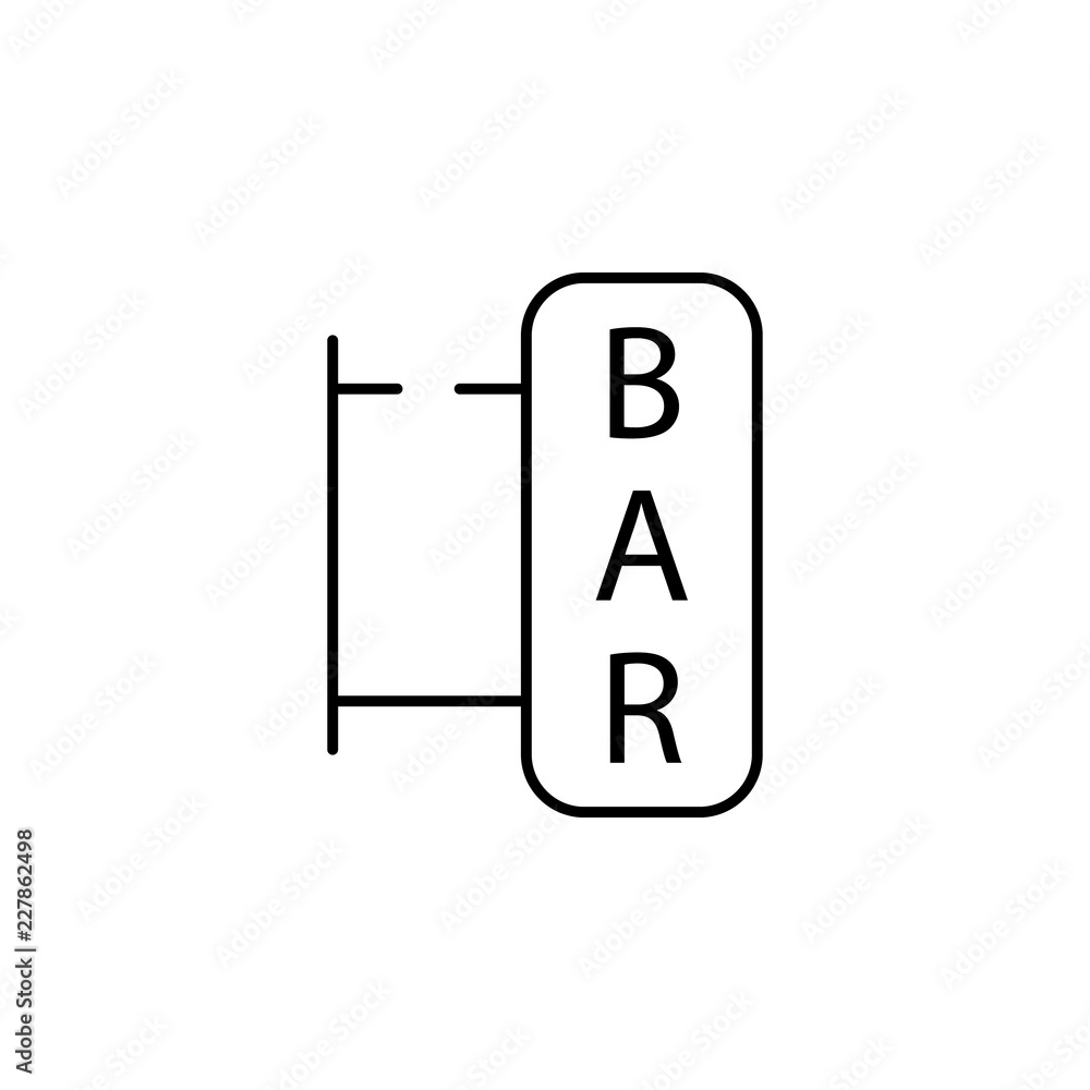 Poster bar icon. element of bar for mobile concept and web apps iicon. thin line icon for website design an