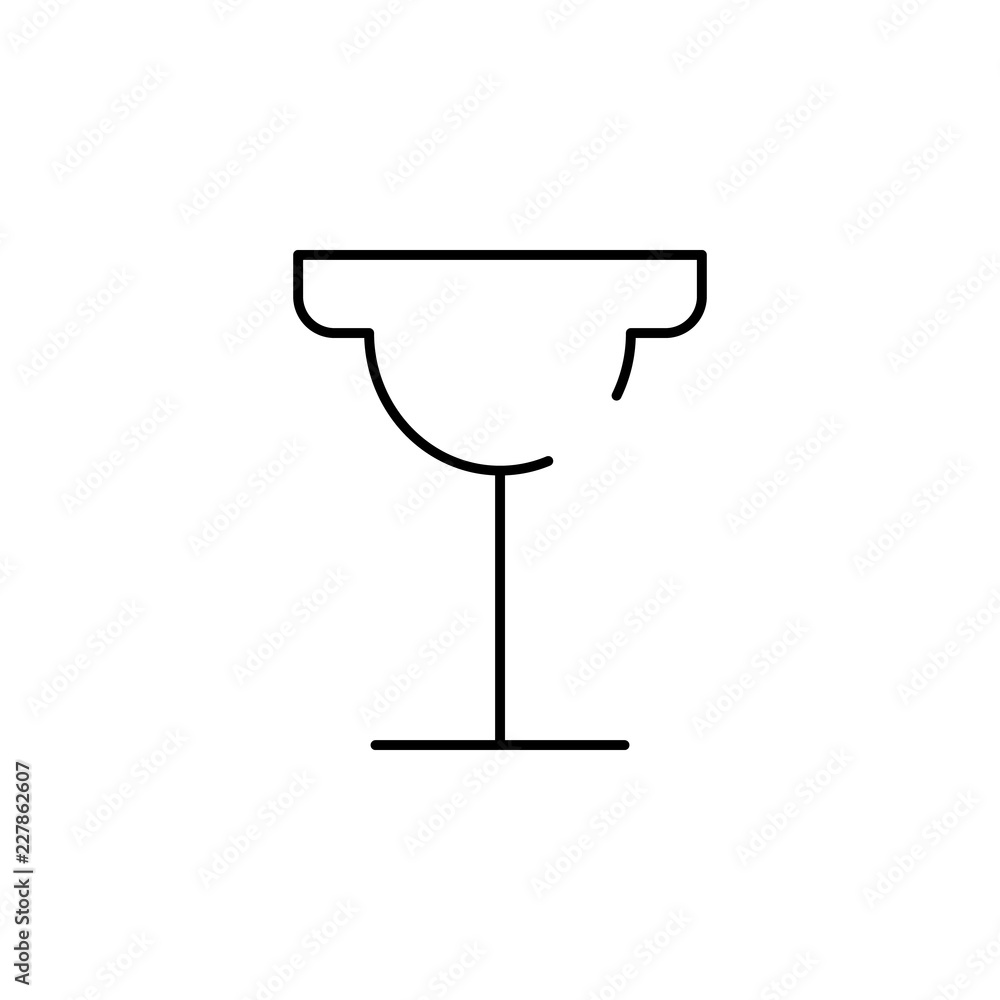 Poster cocktail icon. element of bar for mobile concept and web apps iicon. thin line icon for website desi
