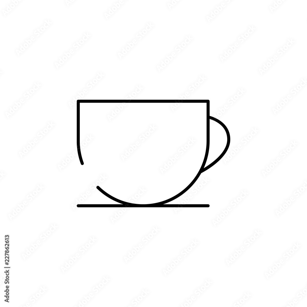 Poster coffee cup icon. element of bar for mobile concept and web apps iicon. thin line icon for website de