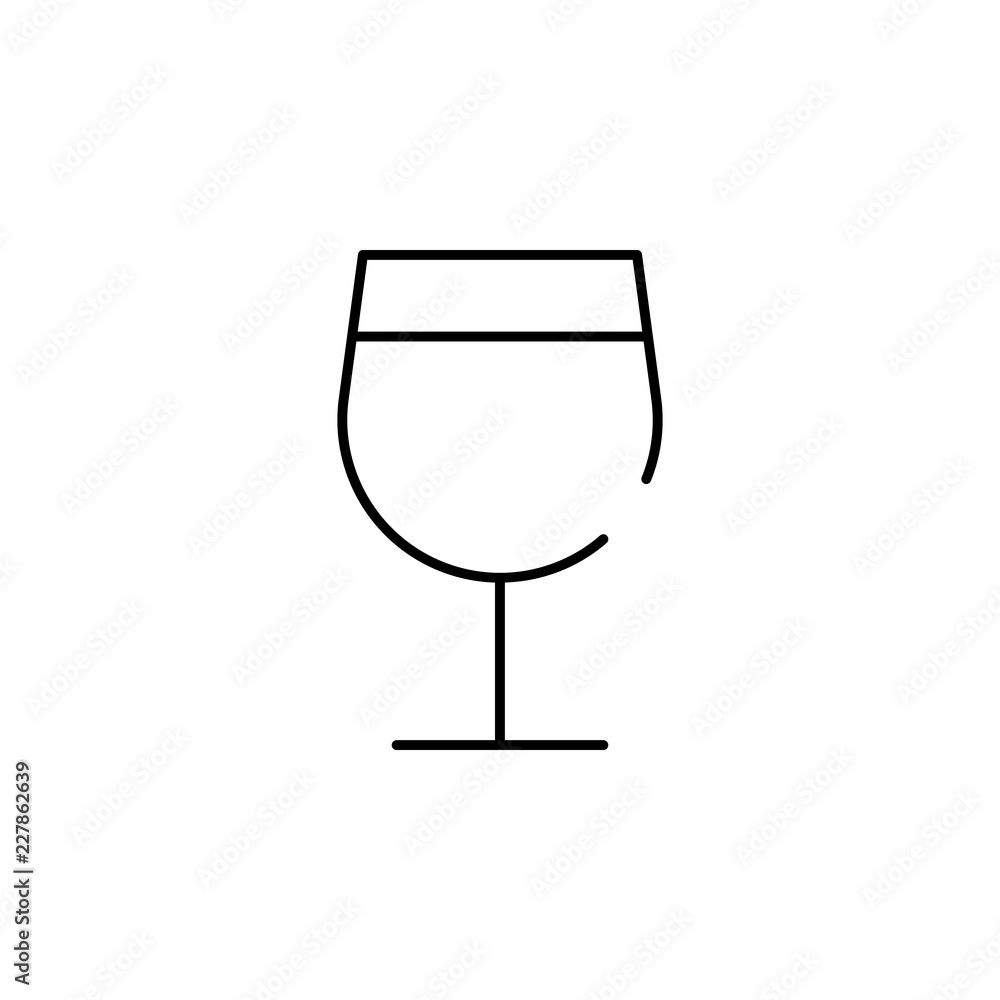 Poster glass icon. element of bar for mobile concept and web apps iicon. thin line icon for website design 