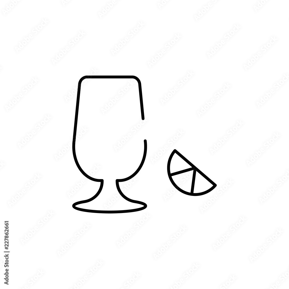 Poster juice icon. element of bar for mobile concept and web apps iicon. thin line icon for website design 