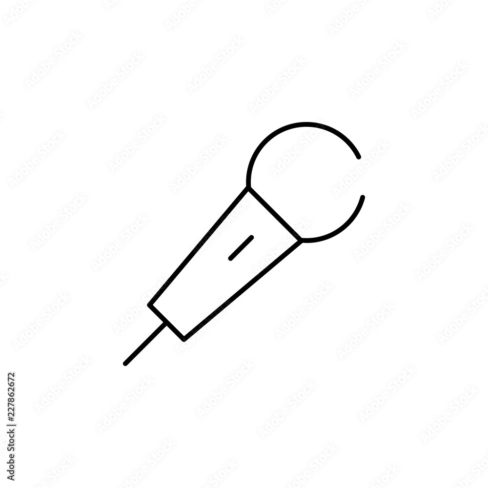 Poster karaoke icon. element of bar for mobile concept and web apps iicon. thin line icon for website desig