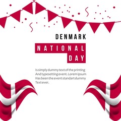 Denmark National Day Vector Template Design Illustration