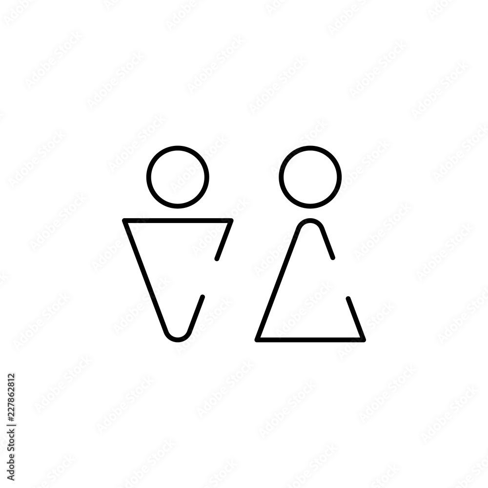 Poster wc icon. element of bar for mobile concept and web apps iicon. thin line icon for website design and
