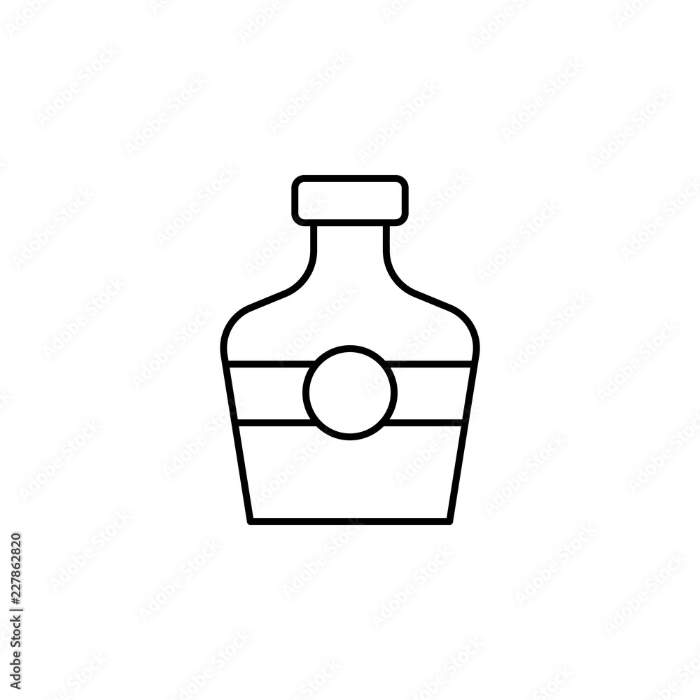 Poster whiskey icon. element of bar for mobile concept and web apps iicon. thin line icon for website desig
