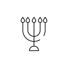Big Menorah icon. Element of judaism for mobile concept and web apps iicon. Thin line icon for website design and development, app development. Premium icon