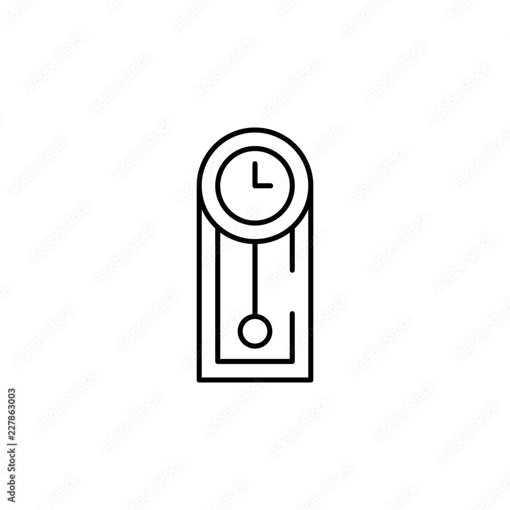 Poster clock icon. element of speed icon for mobile concept and web apps. thin line clock icon can be used 