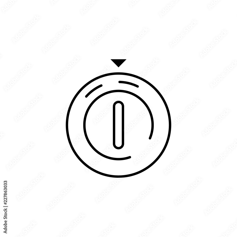 Poster kitchen timer icon. element of speed icon for mobile concept and web apps. thin line kitchen timer i