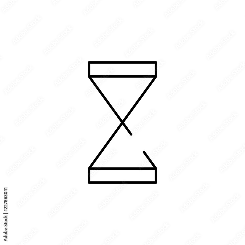 Poster loading hourglass icon. element of speed icon for mobile concept and web apps. thin line loading hou