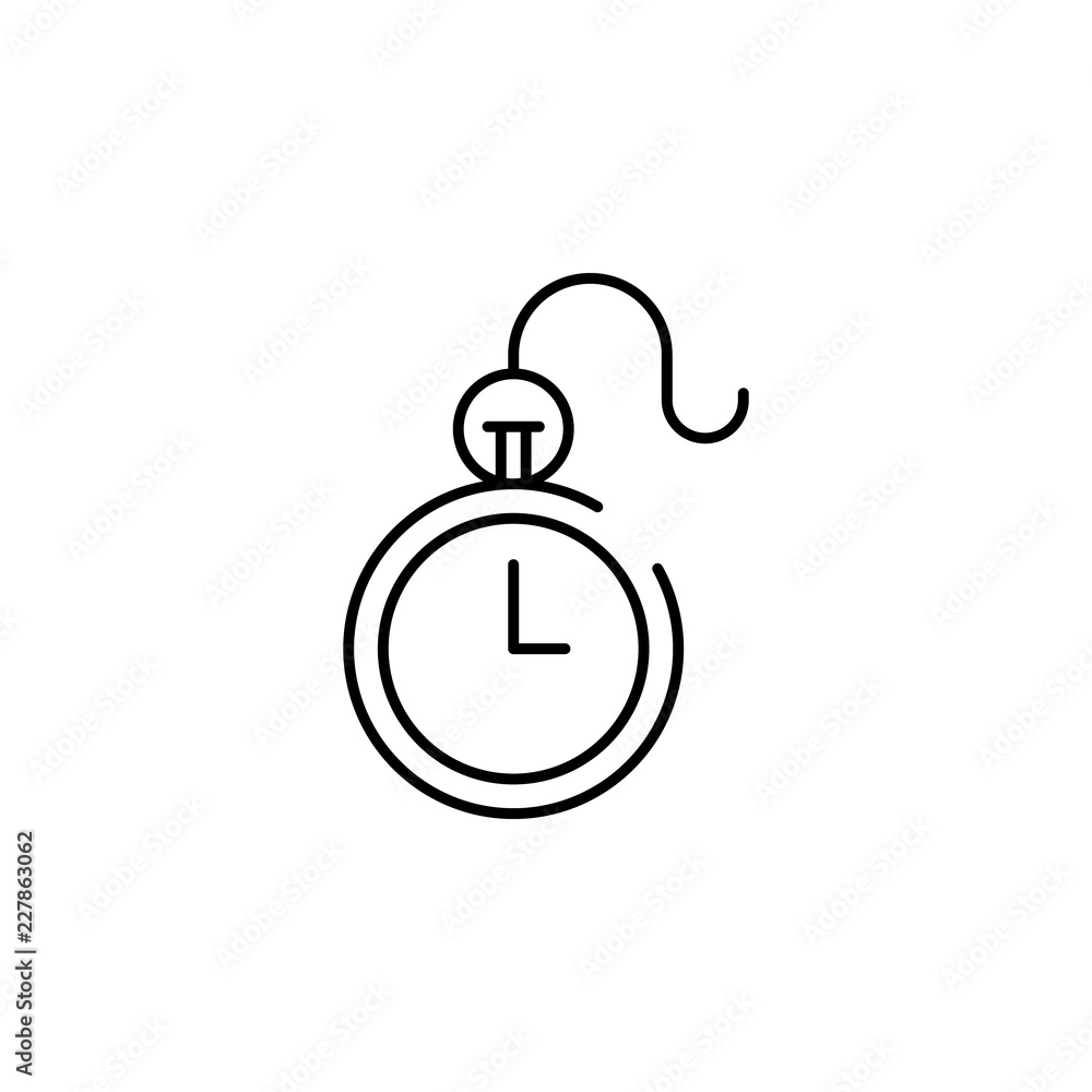 Poster pocket watch icon. element of speed icon for mobile concept and web apps. thin line pocket watch ico