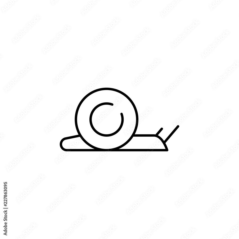 Poster snail icon. element of speed icon for mobile concept and web apps. thin line snail icon can be used 
