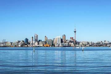 Auckland City View from Bayswater Wharf Auckland New Zealand