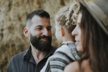 Fototapeta premium Happy family at a beach