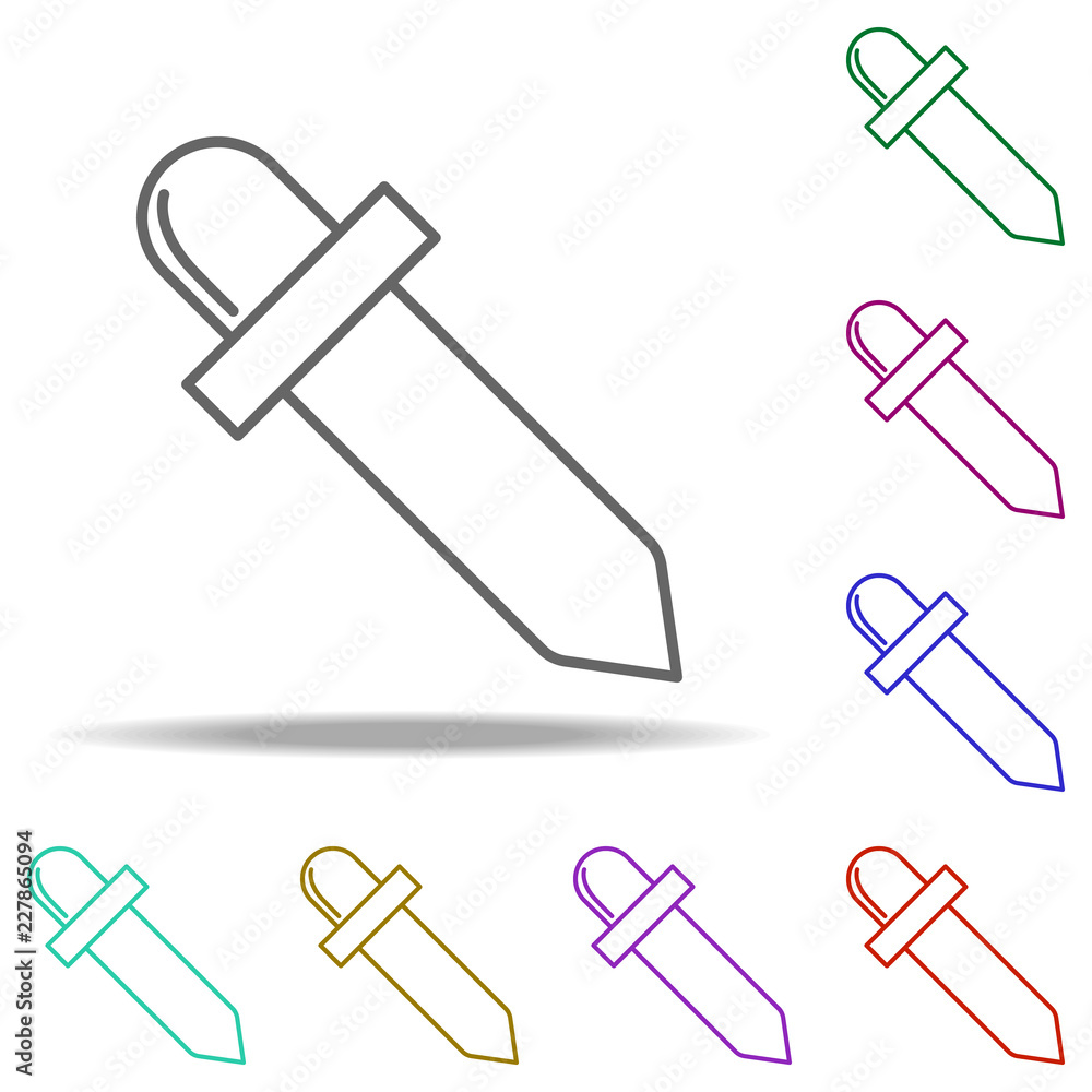 Poster dropper line icon. elements of medicine in multi color style icons. simple icon for websites, web de