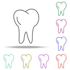 tooth line icon. Elements of Medicine in multi color style icons. Simple icon for websites, web design, mobile app, info graphics