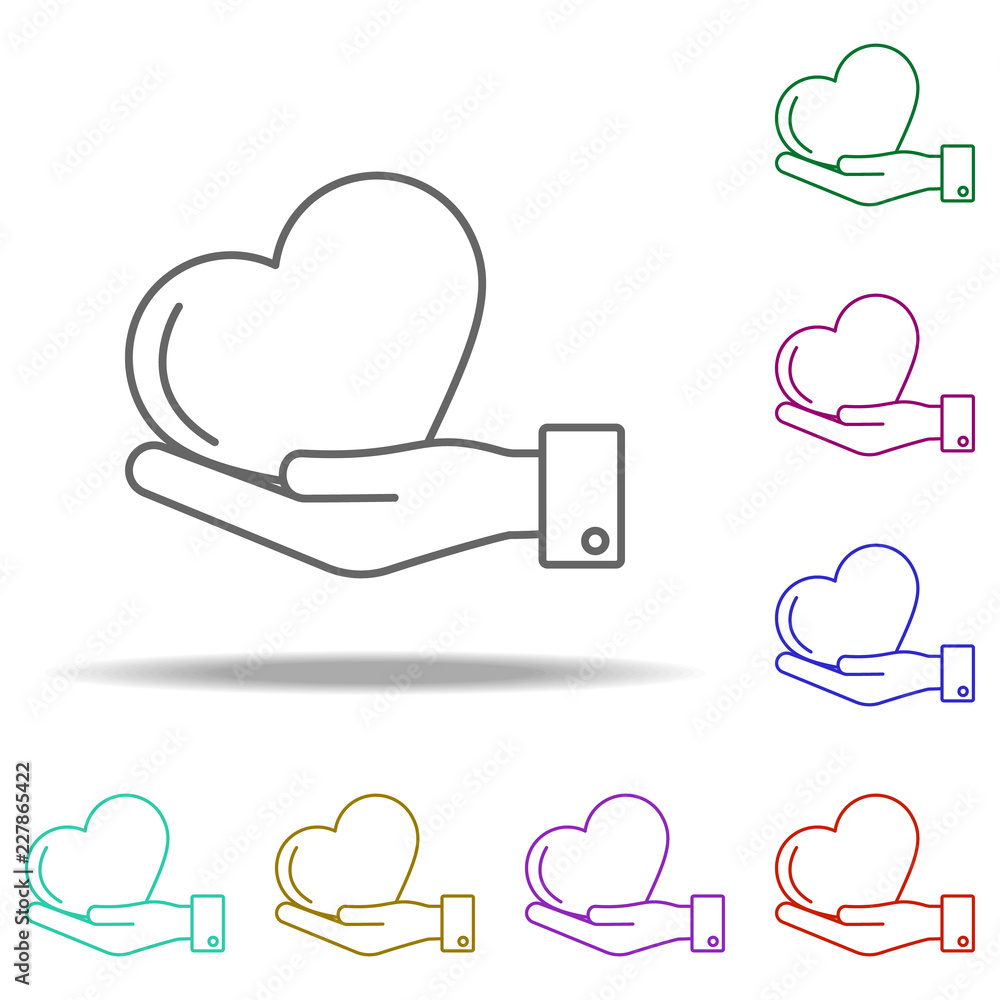 Poster donation line icon. elements of medicine in multi color style icons. simple icon for websites, web d