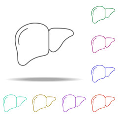 liver line icon. Elements of Medicine in multi color style icons. Simple icon for websites, web design, mobile app, info graphics
